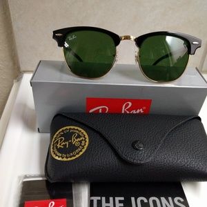 New Ray-Ban Clubmaster Sunglasses RB3016 W0365 51m